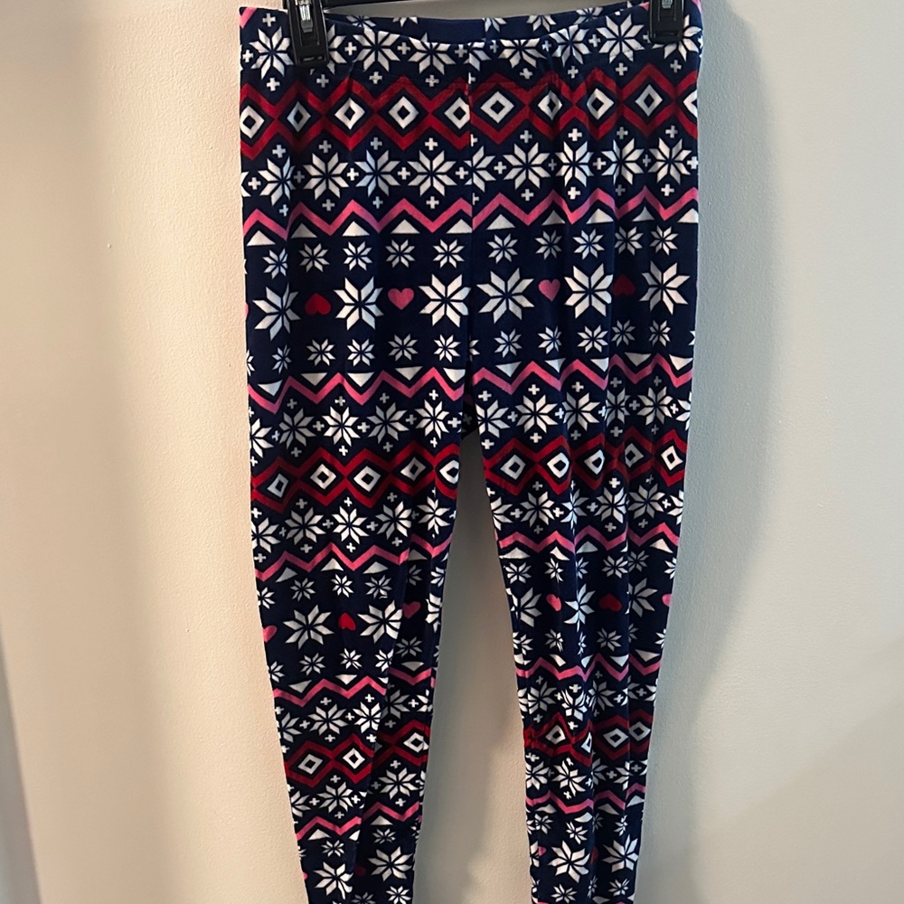 Secret Treasures Navy and Pink Patterned Leggings